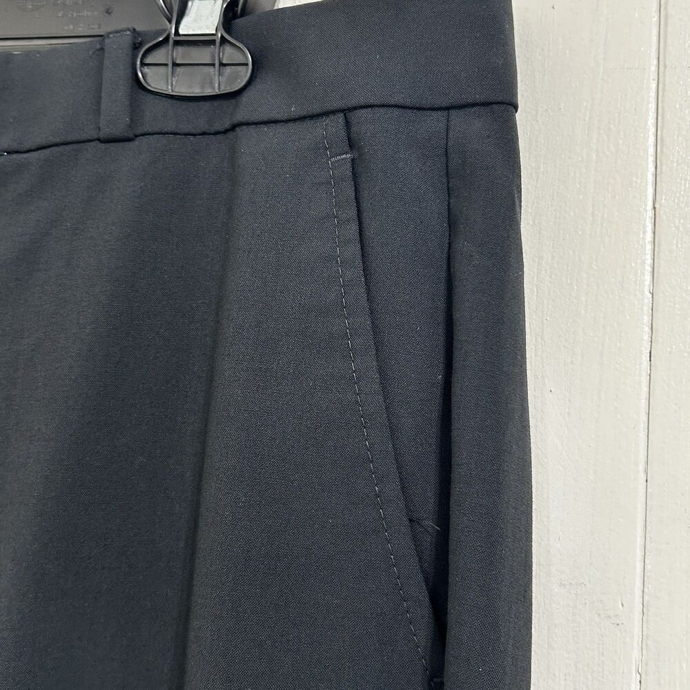Banana Republic Ryan Fit Italian Wool Black Pants Size 12 Tall Mid Rise Straight - Picture 6 of 14